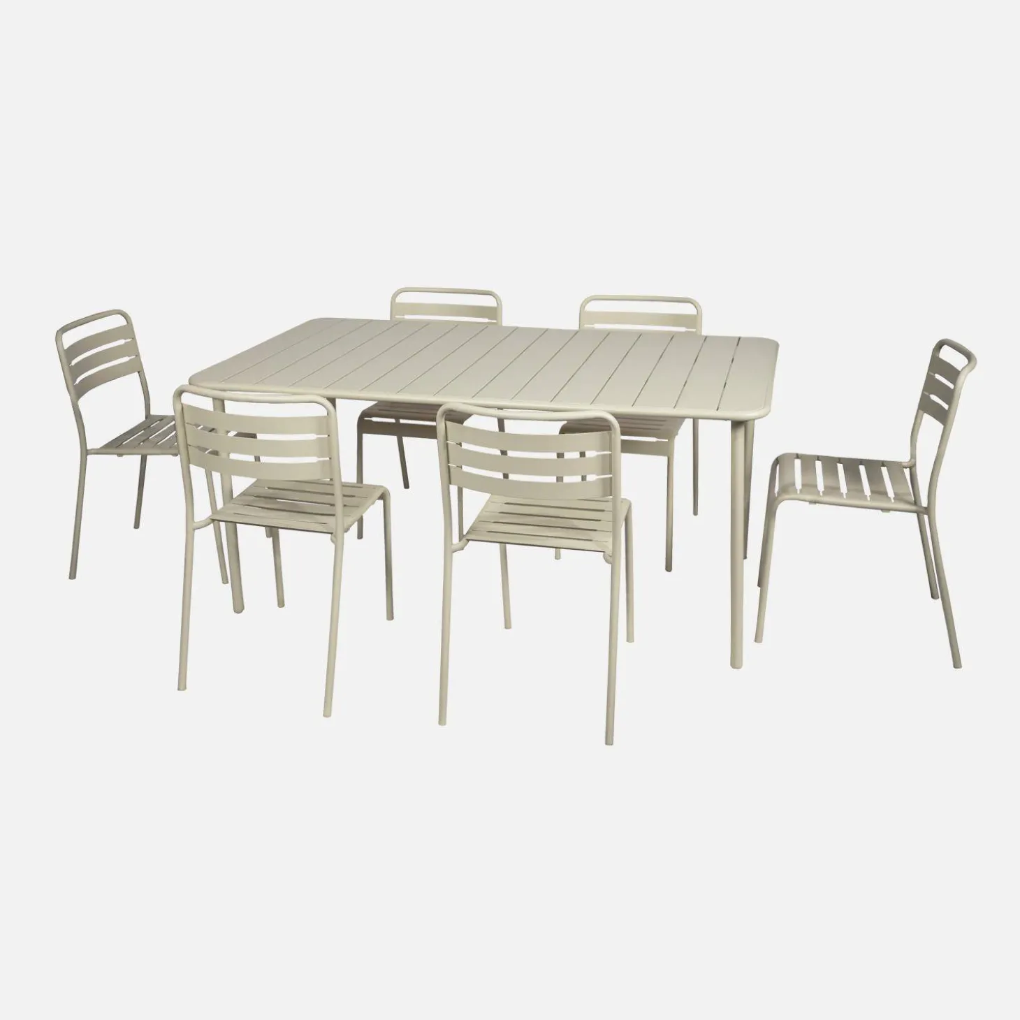 Tuintafel met 6 stoelen metaal