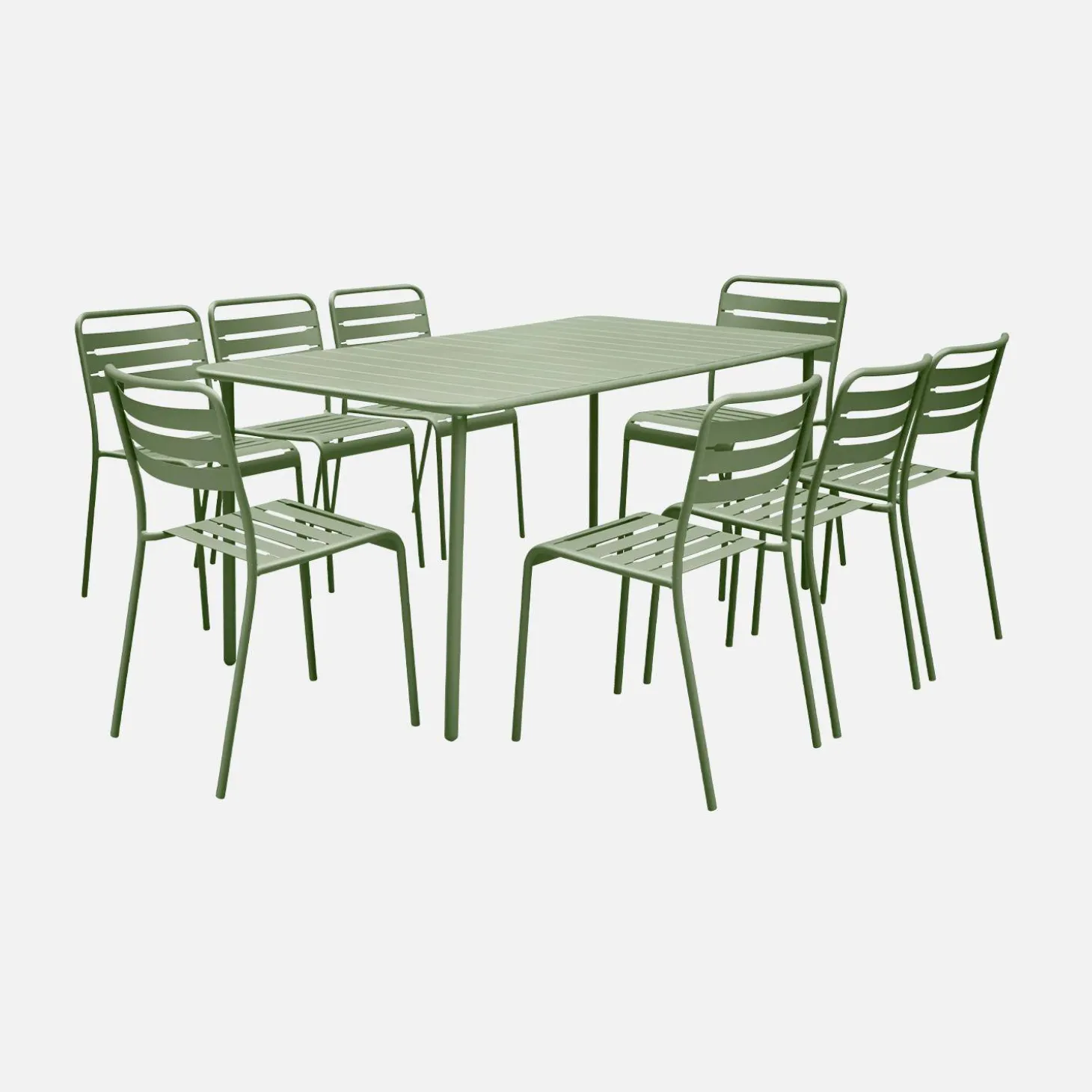 Tuintafel met 8 stoelen metaal