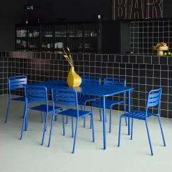Tuintafel met 6 stoelen metaal