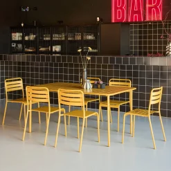 Tuintafel met 6 stoelen metaal
