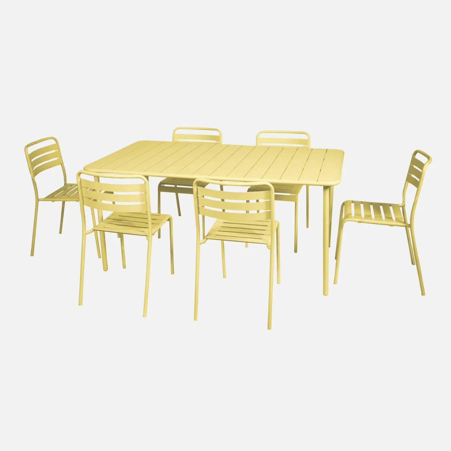 Tuintafel met 6 stoelen metaal