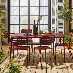 Tuintafel met 6 stoelen metaal
