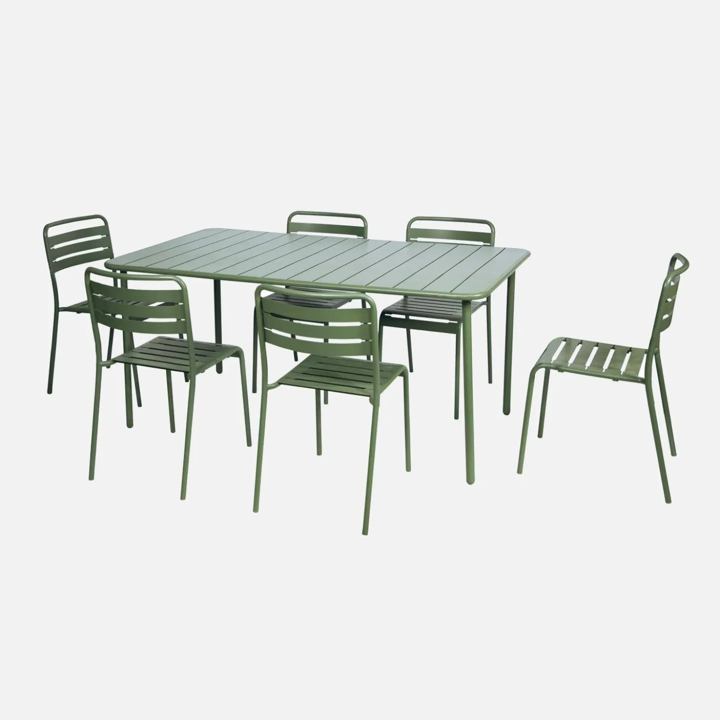 Tuintafel met 6 stoelen metaal