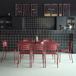 Tuintafel met 8 stoelen metaal