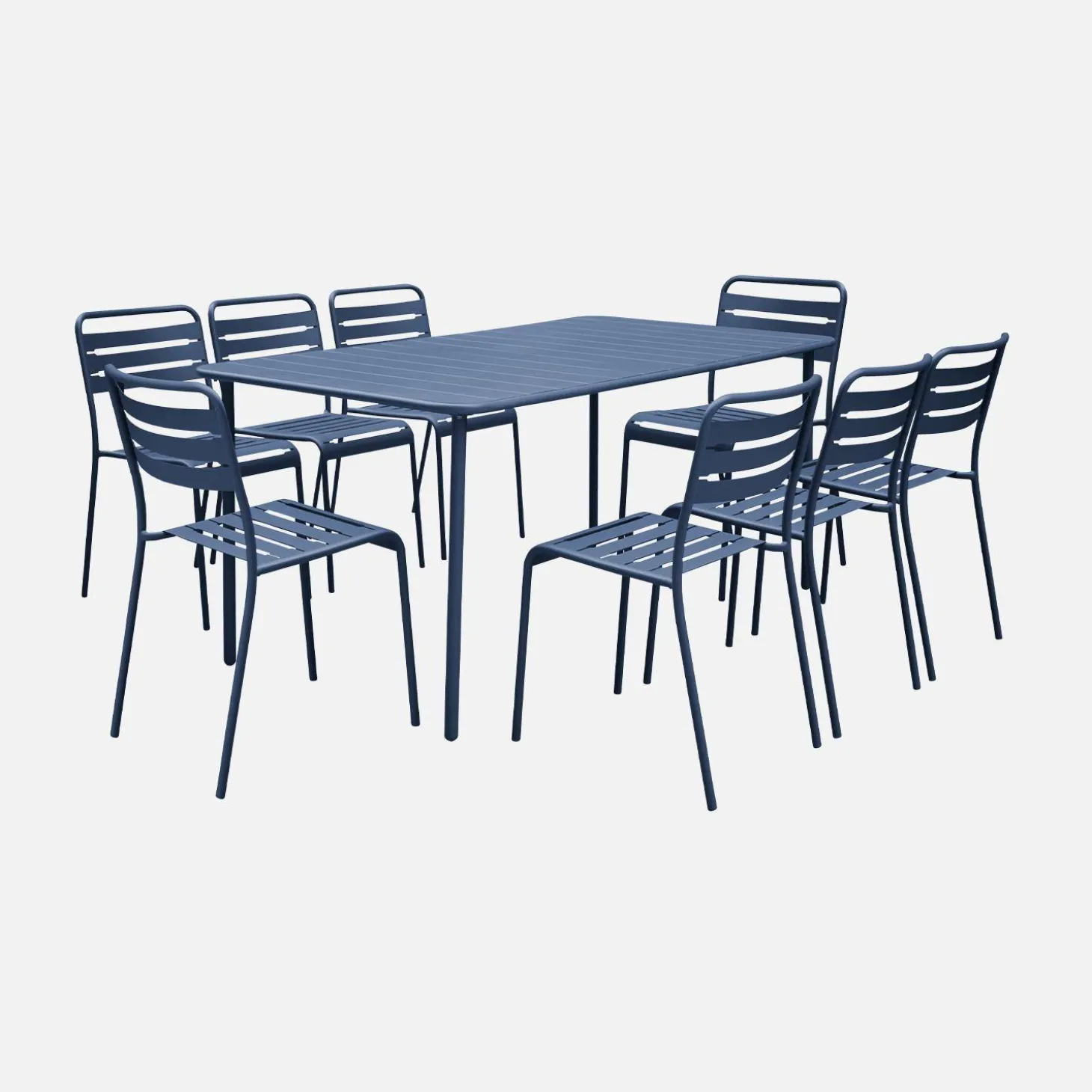Tuintafel met 8 stoelen metaal