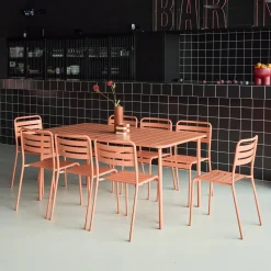 Tuintafel met 8 stoelen metaal