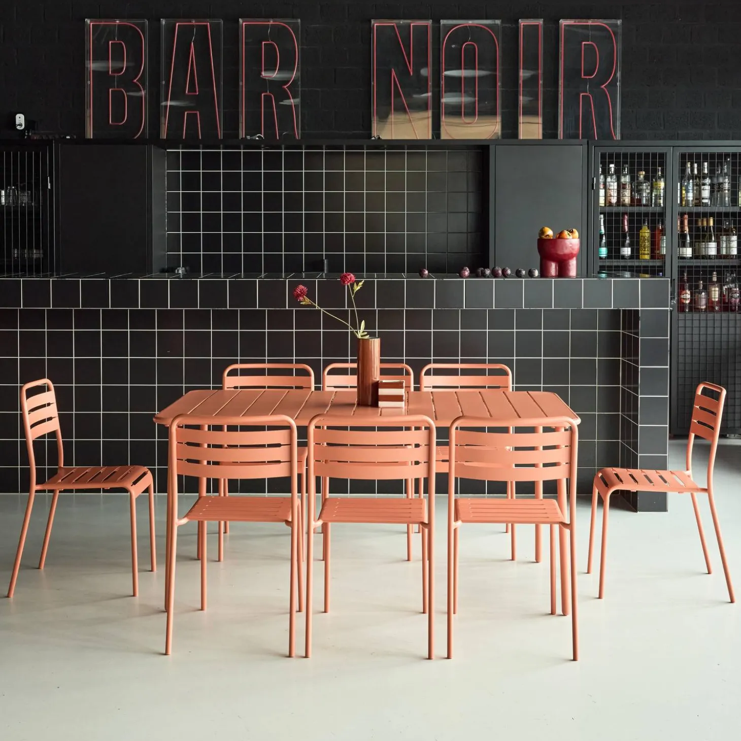 Tuintafel met 8 stoelen metaal