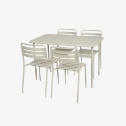 Tuintafel met 4 stoelen metaal