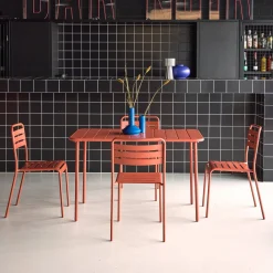 Tuintafel met 4 stoelen metaal