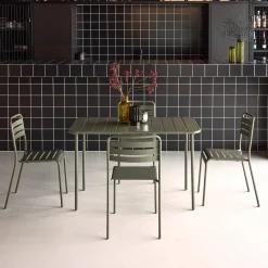 Tuintafel met 4 stoelen metaal