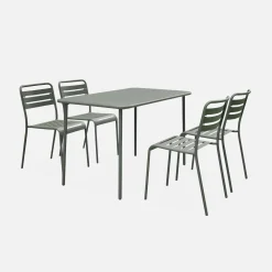 Tuintafel met 4 stoelen metaal
