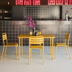 Tuintafel met 4 stoelen metaal