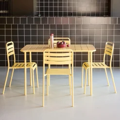 Tuintafel met 4 stoelen metaal