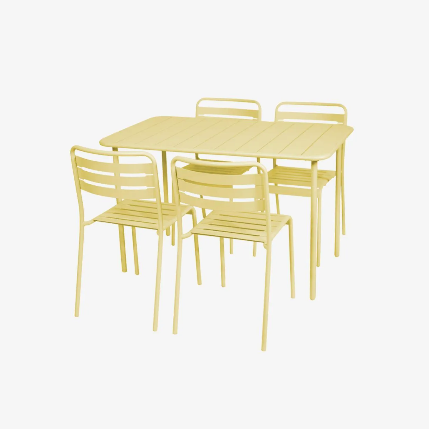 Tuintafel met 4 stoelen metaal