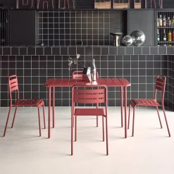 Tuintafel met 4 stoelen metaal