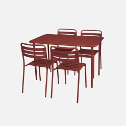 Tuintafel met 4 stoelen metaal
