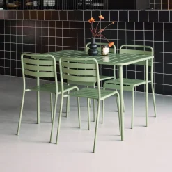 Tuintafel met 4 stoelen metaal