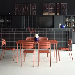 Tuintafel met 6 stoelen metaal