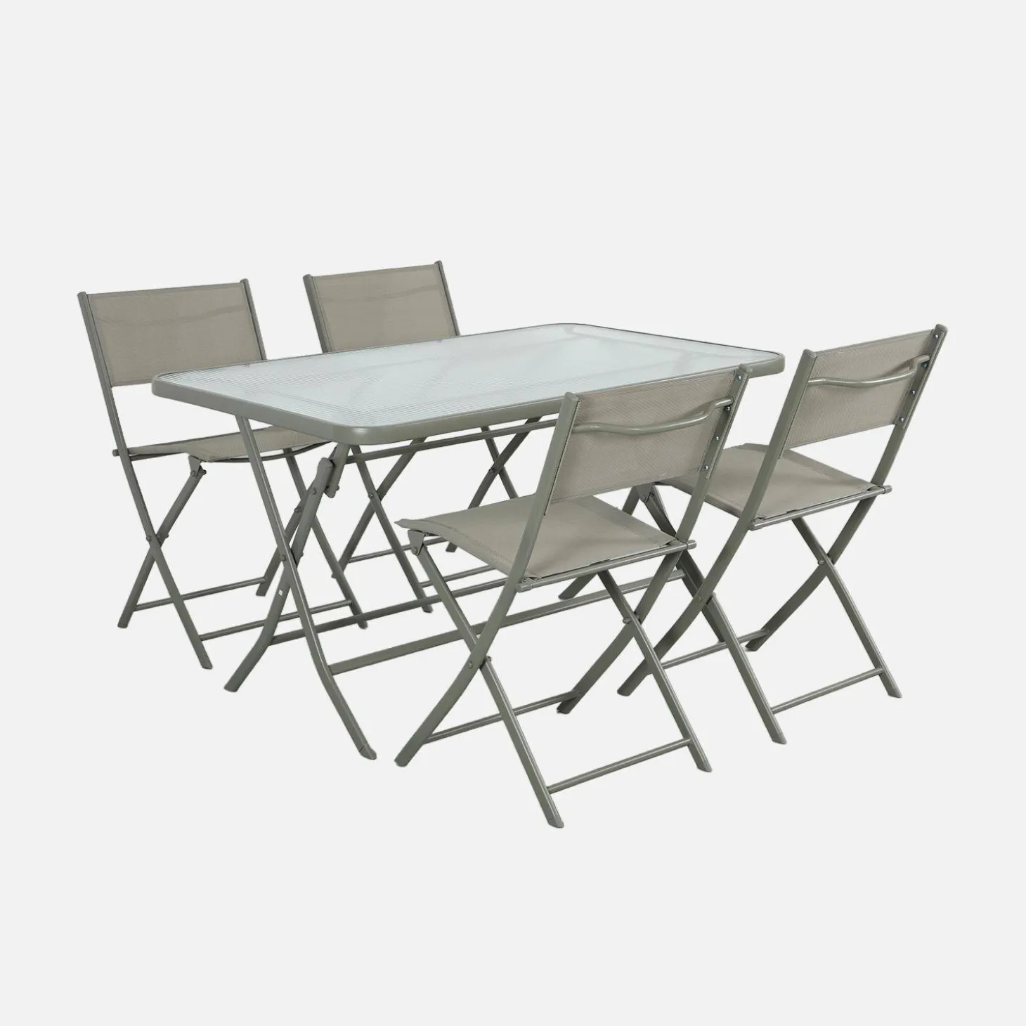 Tuintafel met 4 stoelen opklapbaar