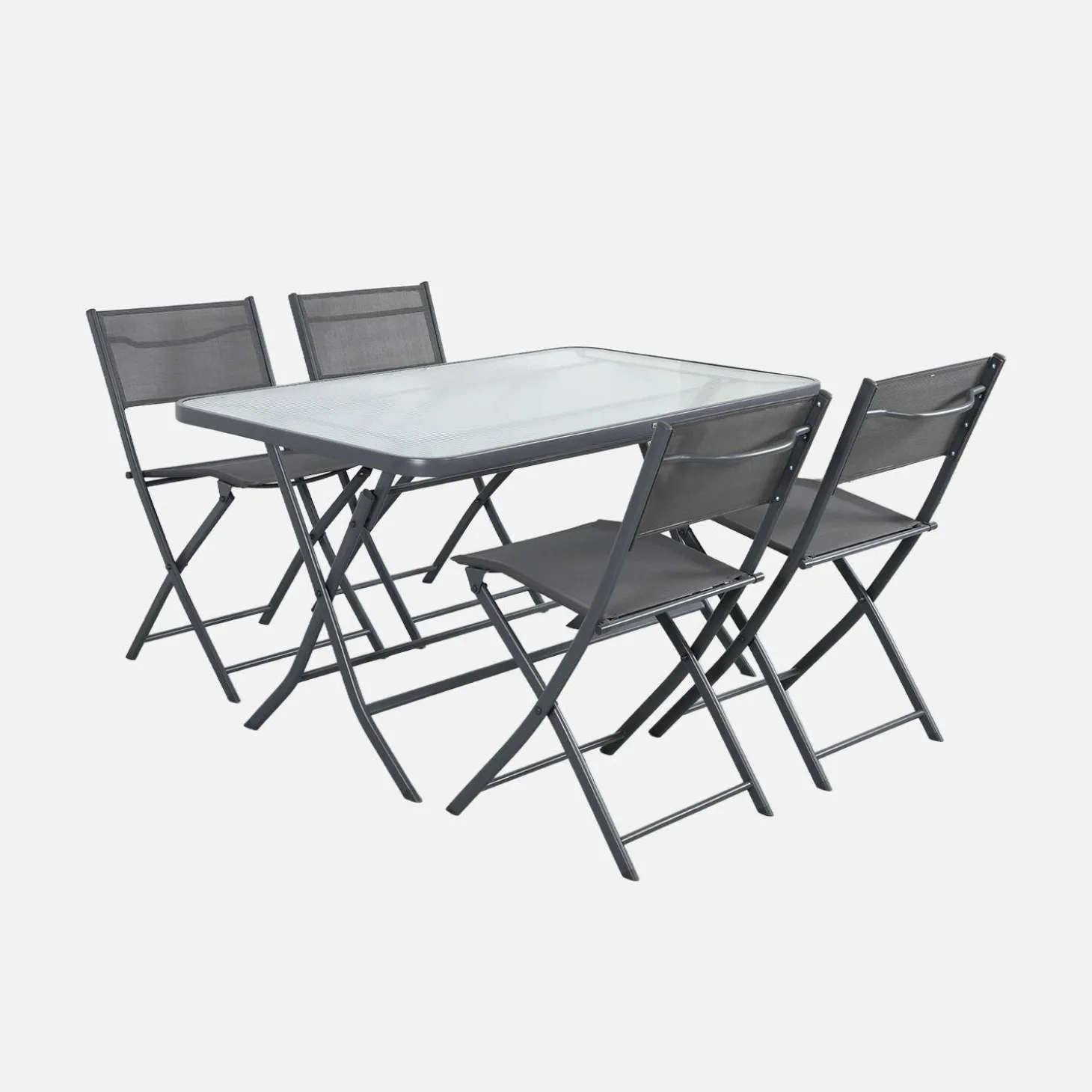 Tuintafel met 4 stoelen opklapbaar