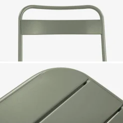 Tuintafel + 4 opklapbare stoelen metaal