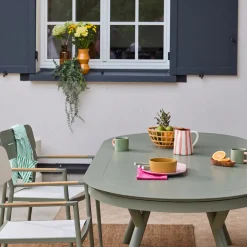 Tuintafel ovaal uitschuifbaar aluminium 10 zitplaatsen