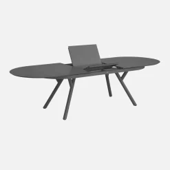 Tuintafel ovaal uitschuifbaar aluminium 10 zitplaatsen