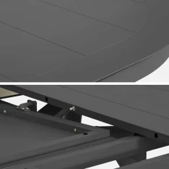 Tuintafel ovaal uitschuifbaar aluminium 10 zitplaatsen