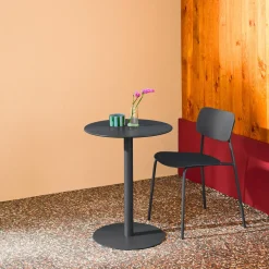 Tuintafel 2-persoons rond bistro van staal