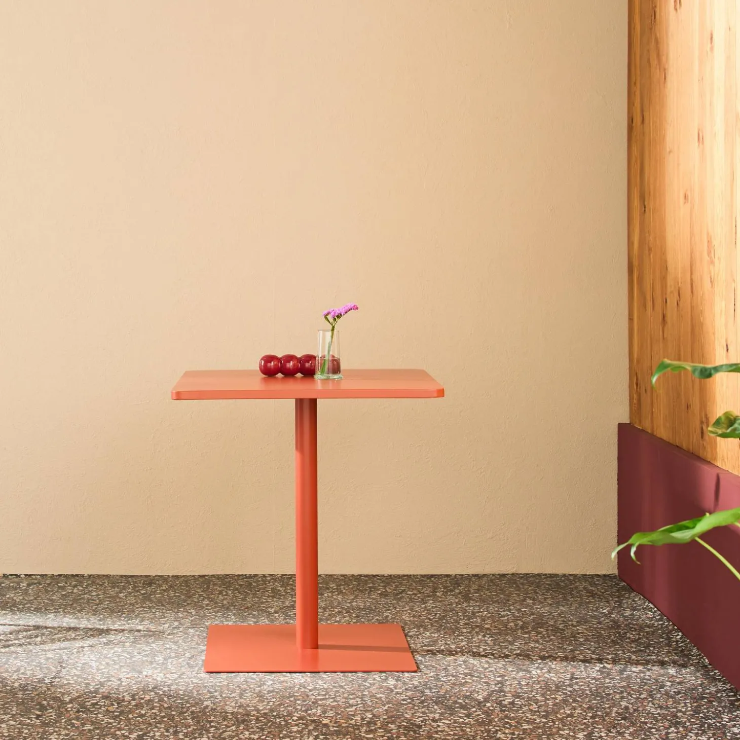 Tuintafel 2-persoons vierkant bistro van staal