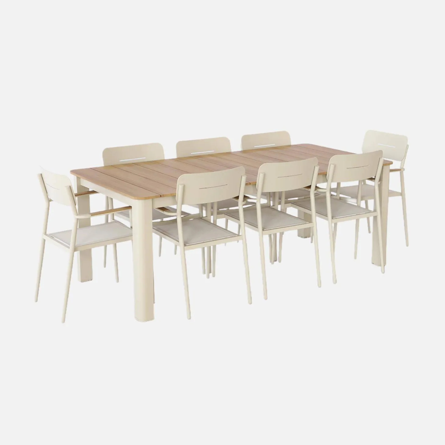 Tuintafel 8 plaatsen aluminium