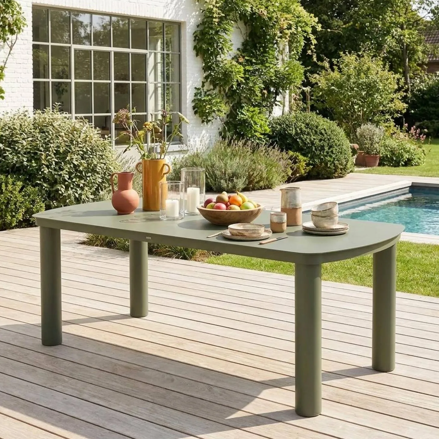Tuintafel 10 plaatsen aluminium