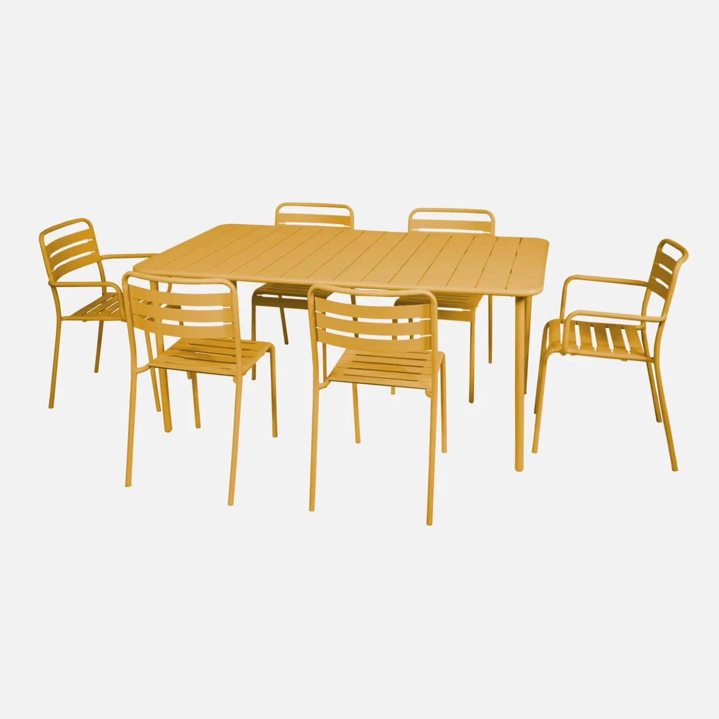 Tuintafel 6-8 plaatsen metaal