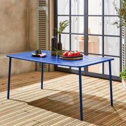 Tuintafel 6-8 plaatsen metaal