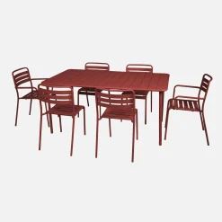 Tuintafel 6-8 plaatsen metaal