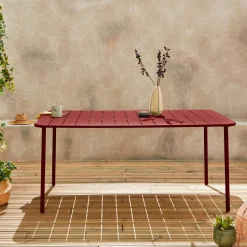 Tuintafel 6-8 plaatsen metaal