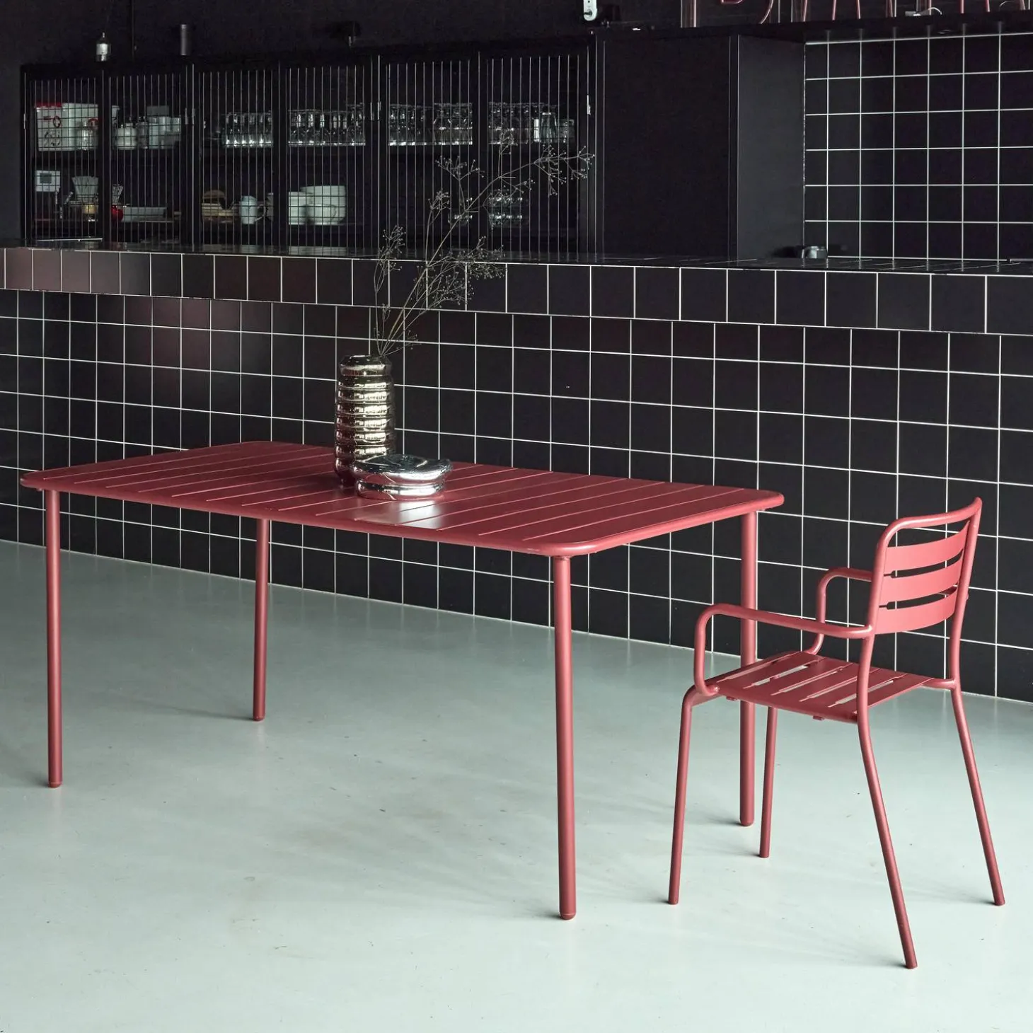 Tuintafel 6-8 plaatsen metaal