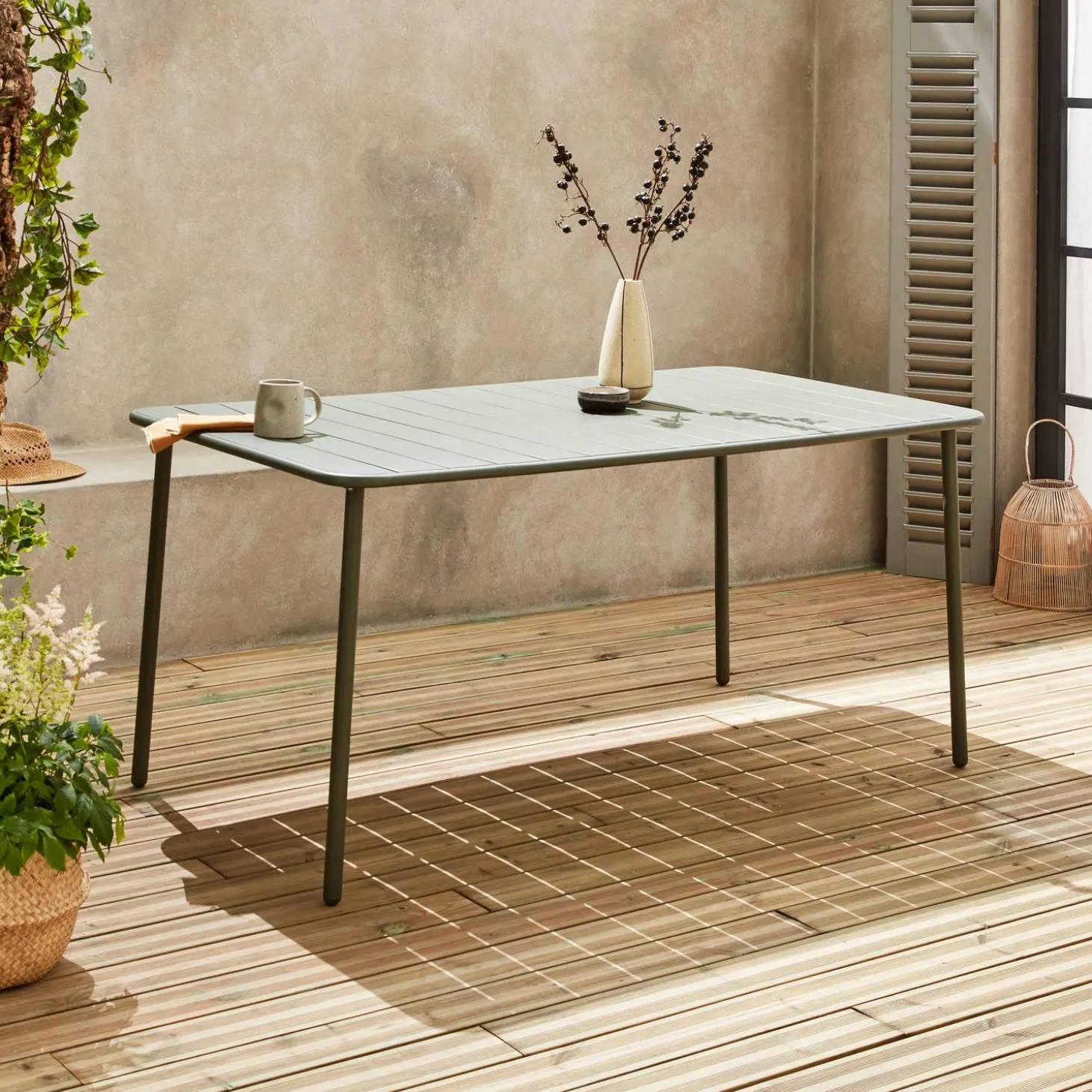 Tuintafel 6-8 plaatsen metaal