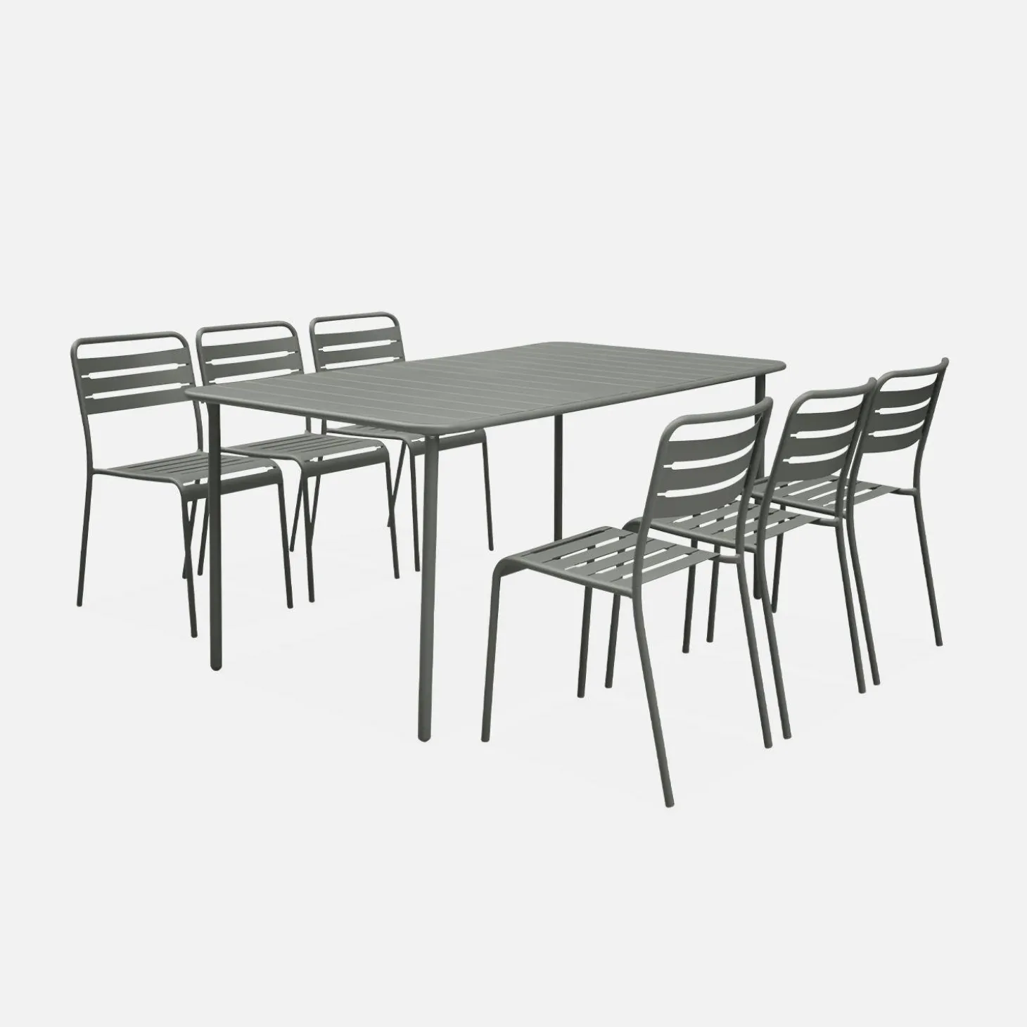 Tuintafel 6-8 plaatsen metaal