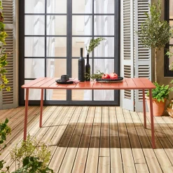 Tuintafel 6-8 plaatsen metaal