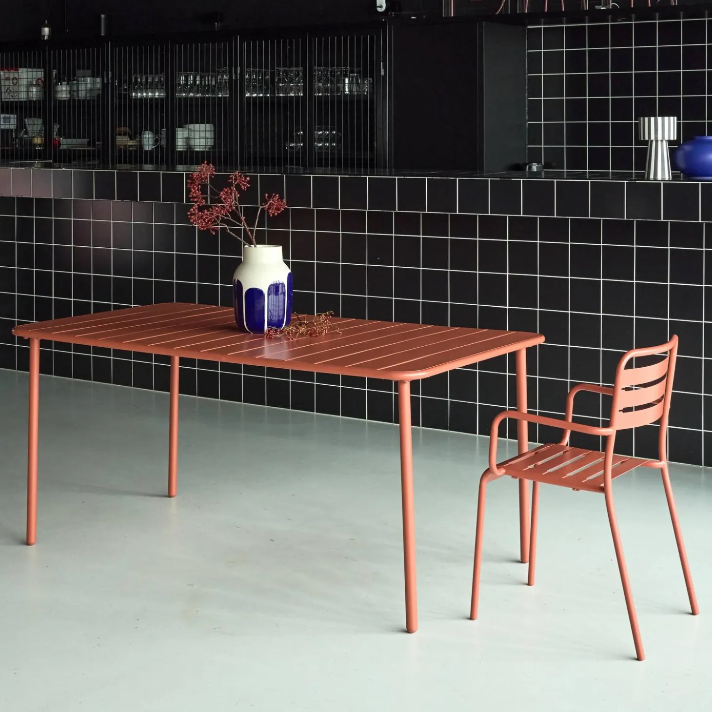 Tuintafel 6-8 plaatsen metaal