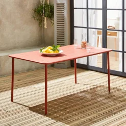 Tuintafel 6-8 plaatsen metaal