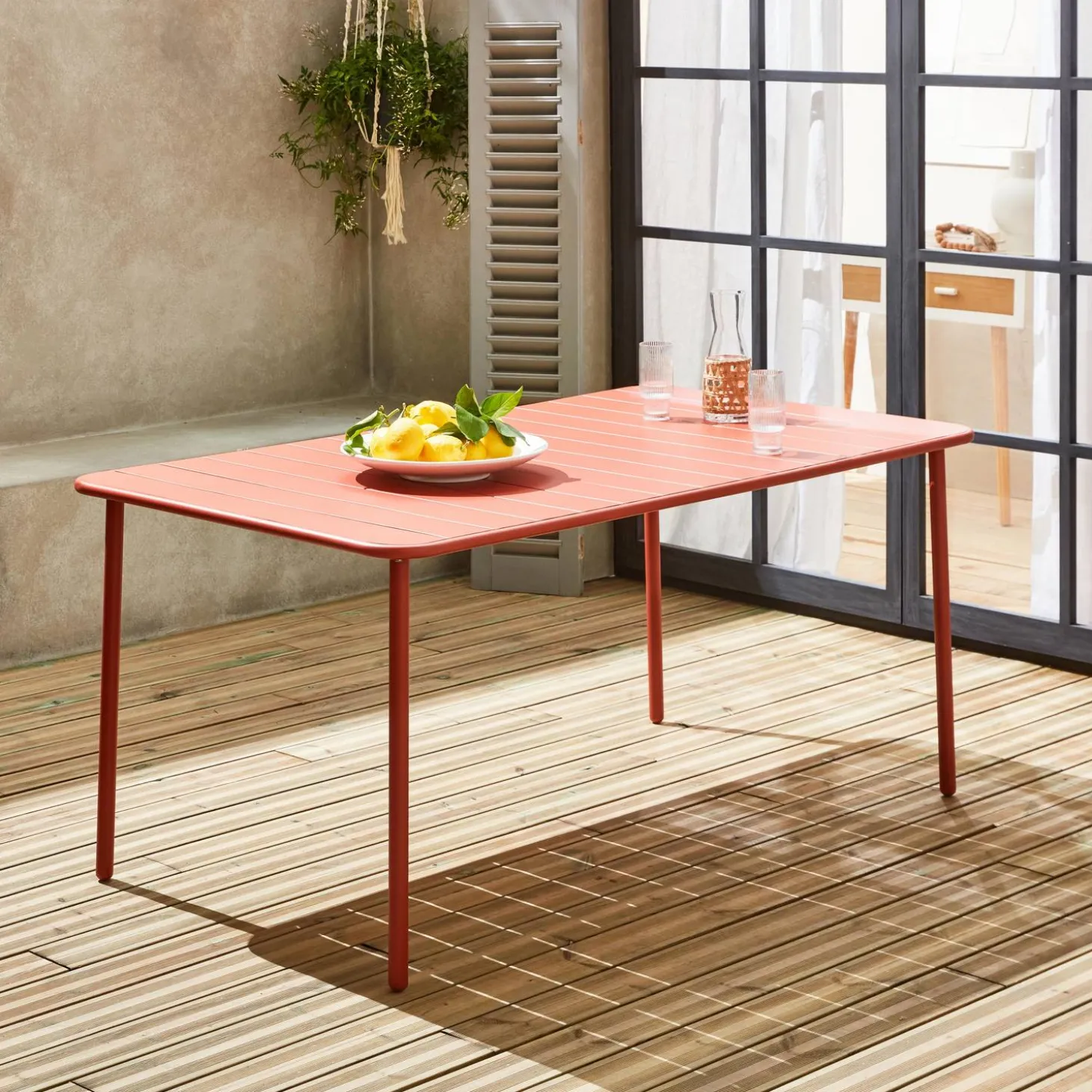 Tuintafel 6-8 plaatsen metaal