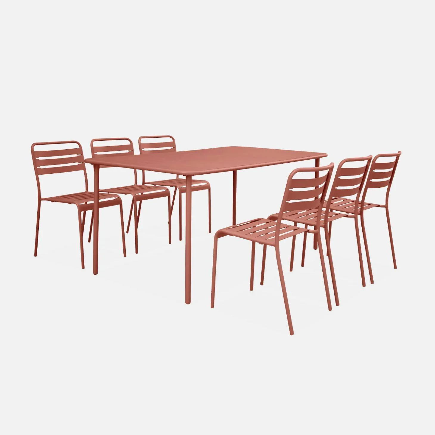 Tuintafel 6-8 plaatsen metaal