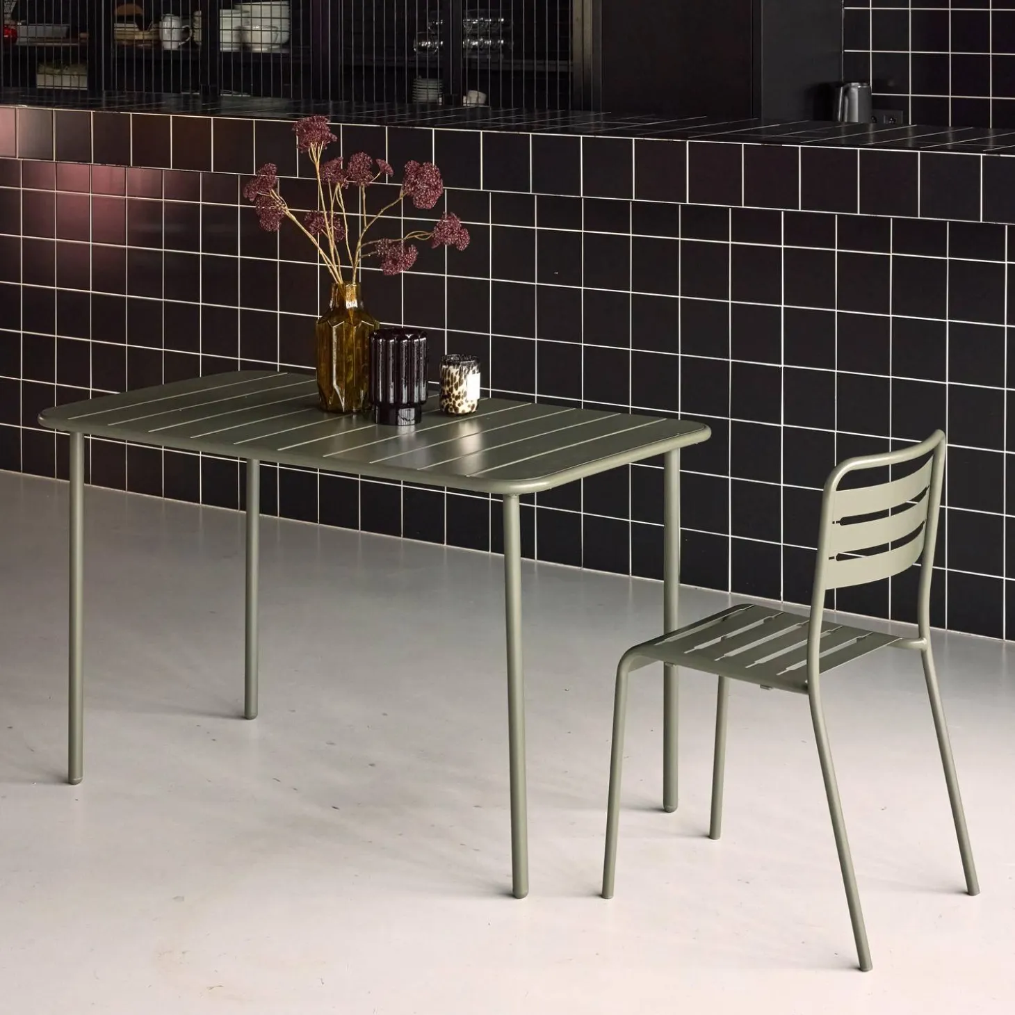 Tuintafel 4 plaatsen metaal