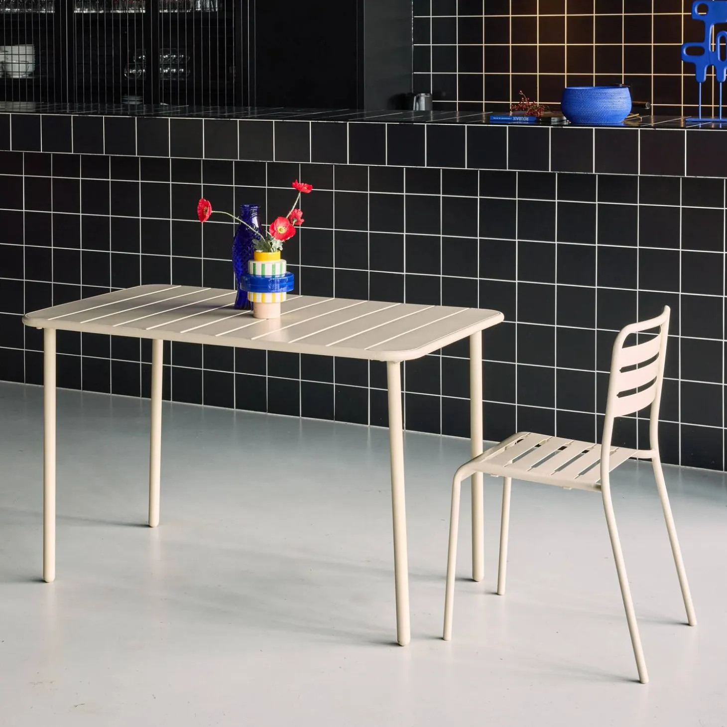 Tuintafel 4 plaatsen metaal