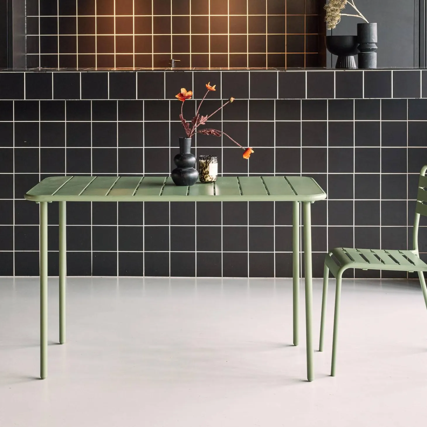 Tuintafel 4 plaatsen metaal