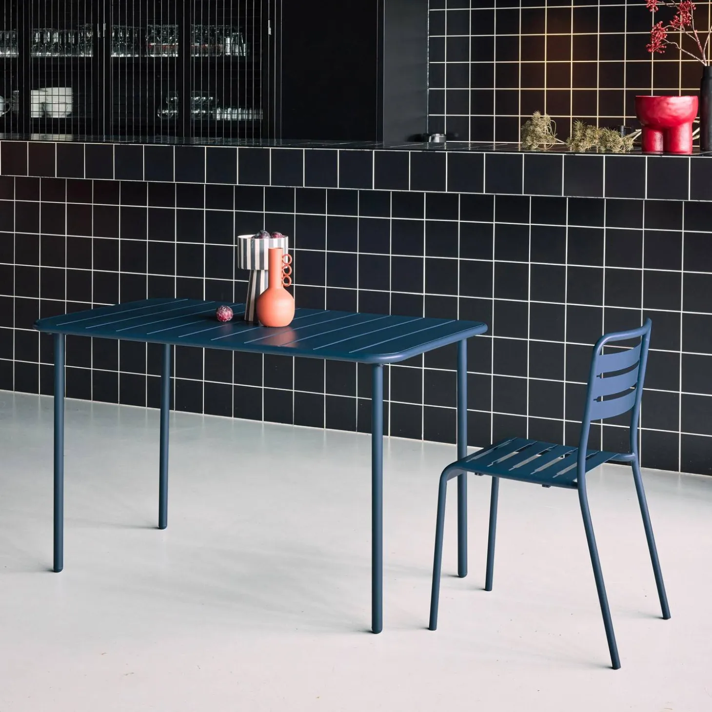 Tuintafel 4 plaatsen metaal