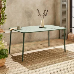 Tuintafel 6-8 plaatsen metaal