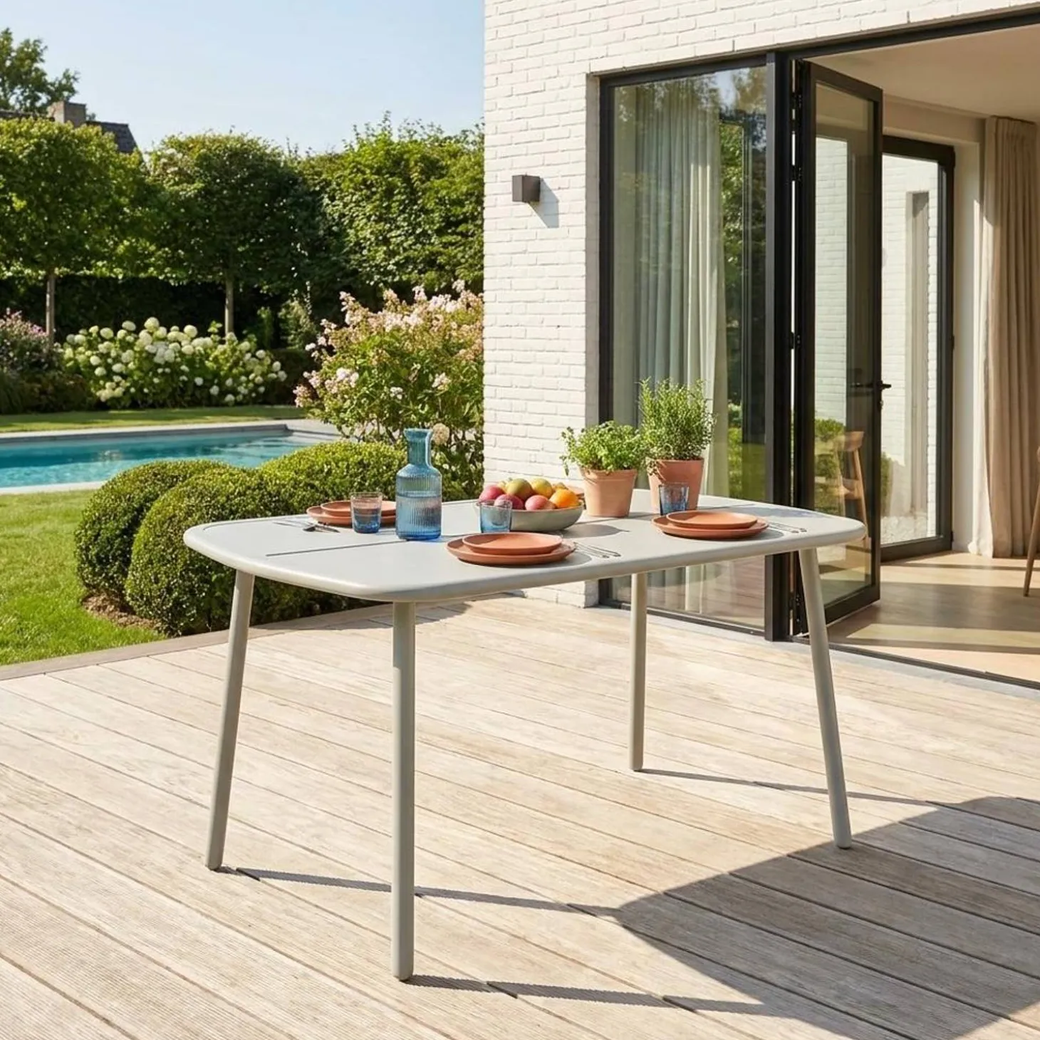 Tuintafel 4-6 plaatsen van aluminium